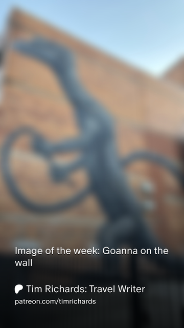 Deliberately blurred image of street art.