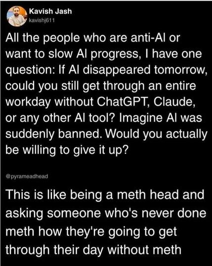 AI is like meth?