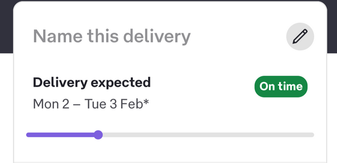 Screenshot of Auspost tracking prompting me to 