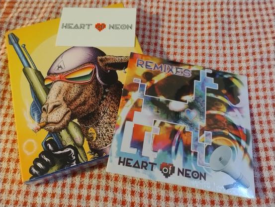 The Bluray of Heart of Neon and the CD with soundtrack remixes 