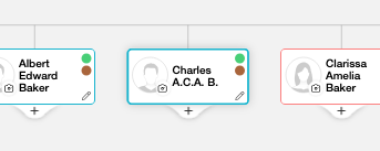Family tree section with one name listed as 