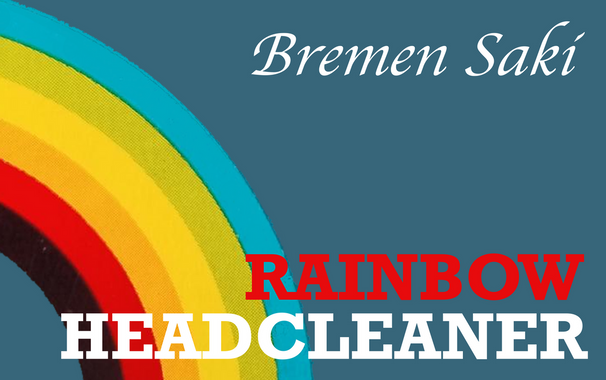 Logo for Rainbow Headcleaner by Bremen Saki, featuring a rainbow in all the wrong colours in one corner