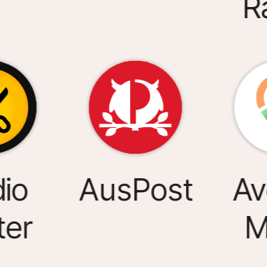 The AusPost app icon which is usually just the logo but it's got horns now and it's perched on a branch or something