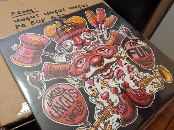 The album Fun House by Ungus Ungus Ungus on vinyl, freshly unboxed 